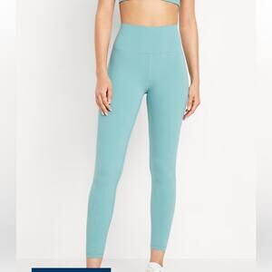 Old Navy Powersoft Teal Blue Plus Size 7/8 Leggings Size 3X